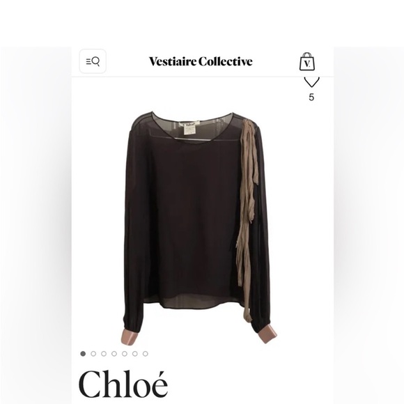 Vintage Chloe Burgundy Long Sleeve
Silk Blouse - Picture 6 of 6